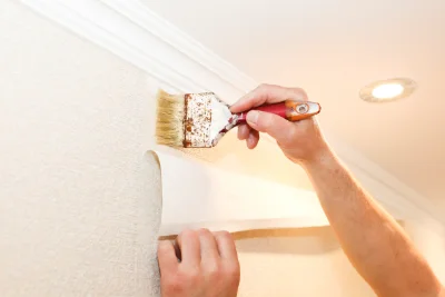 Pose de papier peint à Lion-en-Sullias — revêtements muraux et toiles de verre